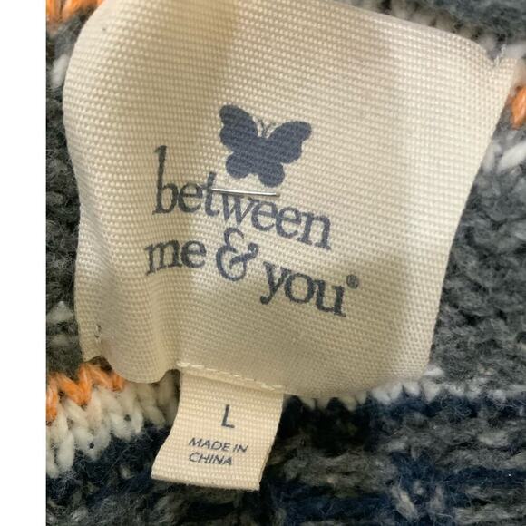 Between Me & You Sweater Wool Knitted Hooded Short Sleeves Women Size Large Top - Picture 6 of 7